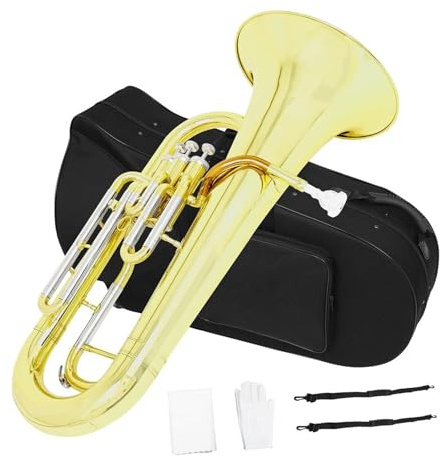 Euphonium Musikinstrumente Bb Euphonium 3 Schlüssel Vertikalventil Goldlack Baritonhorn Mit Musikinstrumentenzubehör