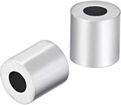 sourcing map M1.2 Manguito de aluminio Crimpado 1.2mm Cable de acero Botón de soga para sujetar botones 50 pcs