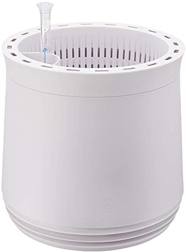AIRY System M mit 6L Airy Base Substrat • Biologischer Luftreiniger filtert Schadstoffe, Allergene & Gerüche • Für Räume mit ca. 20qm • 1,6L Wassertank & Wasseranzeige • 2302 antikweiss-antikweiss