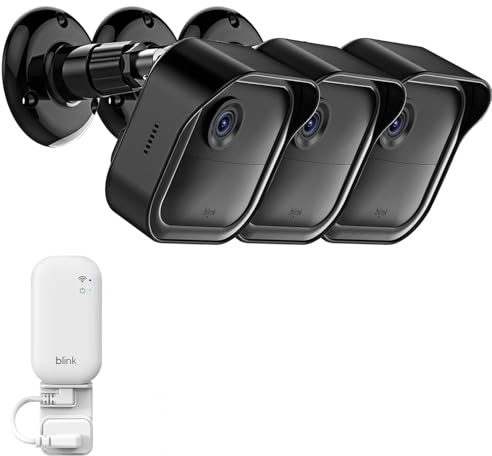 All-New Blink Outdoor Camera Surveillance Mount, 3 Pack Weatherproof Protective Housing and 360 Degree Adjustable Mount for Blink Outdoor 4/Outdoor 2K+/3rd Gen Cam, Black (Camera is Not Included)