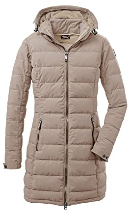 Killtec Parka da donna Gw 13 Wmn Qltd Prk funzionale parka con cappuccio rimovibile, Donna, Parka funzionale con cappuccio rimovibile, 37503-000, beige chiaro, 40