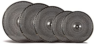 Fame Noiselezz Cymbal Set 2, 4-teiliges Low Volume Beckenset, Messing, 80% Lautstärkereduzierung, Ideal für Schlagzeug-Übungen, Wohnung, leise Bandproben