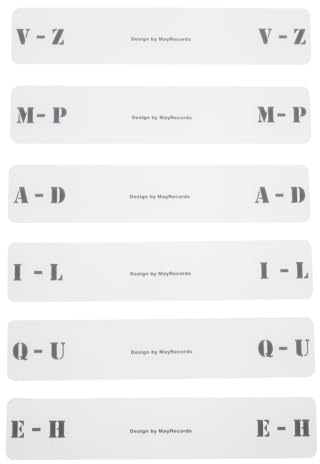 6stücke Teiliges Schallplattenteiler A-z Aus Transparentem Acryl Für Cd Und Horizontale Klassifizierungskarten Zur Einfachen Organisation Ihrer Plattensammlung