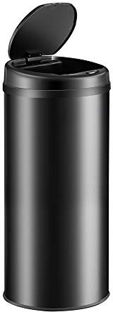 Monzana® Mülleimer Küche mit Sensor 30L Edelstahl USB Ladekabel Berührungslos Deckel Hygienisch Papierkorb Automatik Abfalleimer Wasserdicht Büro Schwarz Recycling