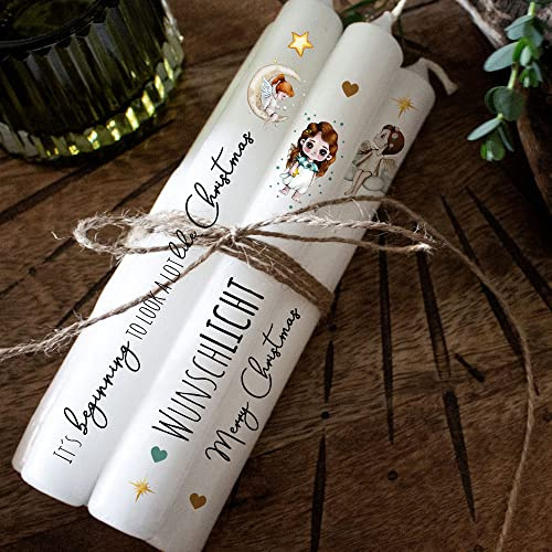 ilka parey wandtattoo-welt Kerzensticker Kerzentattoo Kerzentattoos Tattoofolie Weihnachten Engel Weihnachtsengel Schutzengel für Kerzen oder Keramik A4 Bogen DIY Stickerbogen kst30