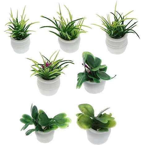 Warmhm 7stücke Künstliche Mini Bonsai Pflanzen Teiliges Für Puppenhaus Deko Lebendige Topfpflanzen Detailreiche Gestaltung Lifelike Miniaturpflanzen Für Kreative Raumgestaltung