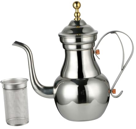 MAGICLULU Stainless Steel Court Coffee Pot 1.5l Long Spout Coffee Kettle Filter Household Tea for Middle Eastern Style Brewing