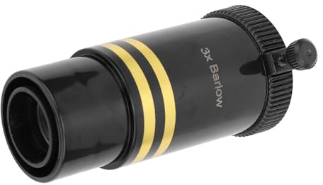 3X Telescope Barlow-lins, 1,25-tums Teleskoptillbehör, Multicoated Achromatic med Dammtät Lock Barlow-lins för Teleskopokular