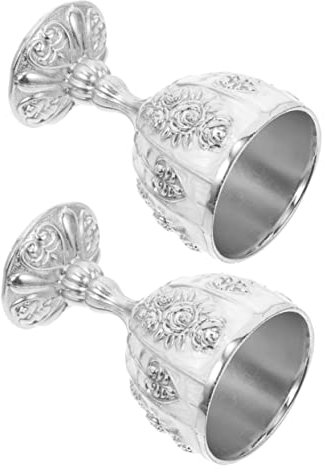 TOPBATHY 4 Stück Europäisches High-end Weinglas Gothic-pokal Weinbecher Goldene Schnapsgläser Kaffeebecher Trinkbecher Tasse Alkohol Vintage Kelch Kelch Wein Saft Zinklegierung