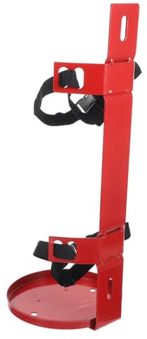 Uonlytech Supporto Estintore 1kg da Parete, Staffa in Ferro e Poliestere con Cinghie Regolabili, Facile da Installare per Ufficio e Hotel