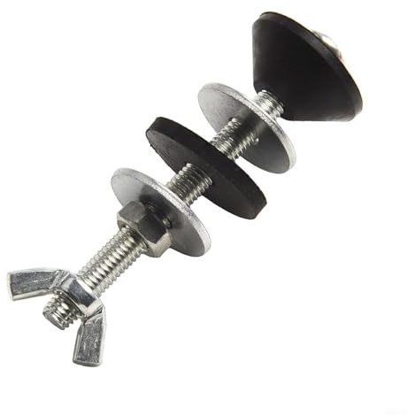 Complete Toilet Cistern Fitting Kit Includes Bolts and Sealing Components (Stainless Steel)