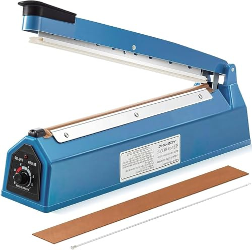 CROWNSHOP 400mm Impulse Heat Sealer Manual Plastic Bag Sealing Machine