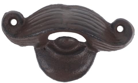 ULTECHNOVO Wall Mounted Beard Bottle Opener Cast Iron Manual Bar Opener for Beer Soda Parties Kitchen Bar Use