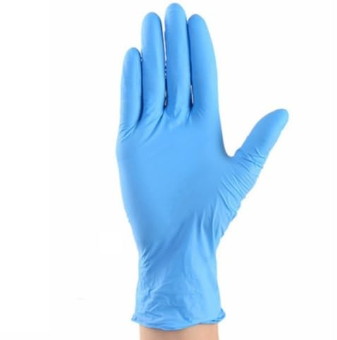 20/50 pezzi guanti monouso in nitrile lattice senza polvere vinile for la pulizia domestica lavastoviglie giardinaggio lavoro bellezza(Blue 20PCS,S)