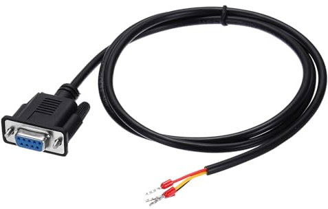 QUARKZMAN Cable Serial DB9 RS232 22AWG DB9 Hembra A Alambre Desnudo | Cable De Extensión 232-235, Con 3 Terminales De Cableado, Para Comunicación De Datos, 3.3 Pies