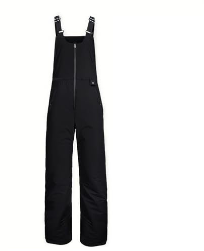 Pantalon de Ski pour Hommes Pantalon de Snowboard Large Pantalons Neige Femmes Coupe Vent Unisexe Vêtements Ski d'extérieur Séchage Rapide Salopettes Sport avec Jambe Droite (02 Black, XXXL)