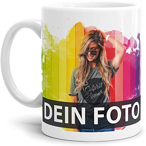 XXL-Tasse selbst individuell gestalten/Füllmenge 500 ml/Personalisierbar mit eigenem Foto bedrucken/Fototasse/Motivtasse/Werbetasse/Firmentasse/Big Tasse
