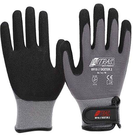 6Paar Handschuhe Nitras -Dexter 2- Grau, 8