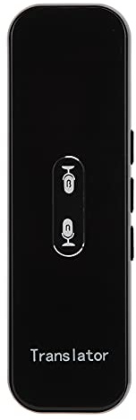 Intelligenter Sprach-Bluetooth-Übersetzer, Bluetooth-Lautsprecher, Echtzeit-Übersetzungsgerät, Tragbarer Sprachdolmetscher aus Aluminiumlegierung, für das Lernen Im Reisegeschäft(Alles schwarz)