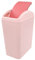 Lesbye 15 L Kitchen Trash Bin, Plastic Swing Top Dustbin, Bathroom Office Waste Bin, Pink