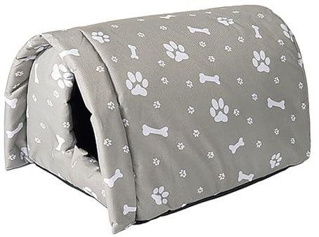 Whiwhi Katzenhaus Für Draußen Winterfest Wasserdicht Und Warm Hundehöhle Waschbar Wetterfest Katzenhöhle Tierheim Für Streuner Haustiere 54x42x36cm