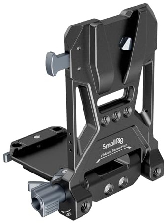 SMALLRIG V-Mount Battery Plate V-Mount-Akkuplatte, V-Lock-Akku Montageplatte mit 1/4-20 und 3/8-16 Gewindelöchern, L-Form, Kompakt und Faltbar, Werkzeuglose V-Akkuplatte für DSLR-Kamera - 4505B
