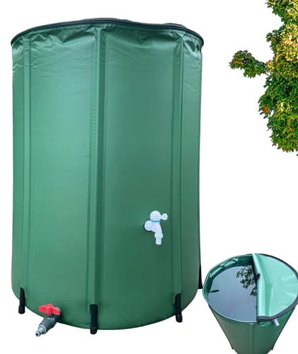 LATAFA Raccoglitore di barili di Pioggia | Barile da Pioggia Pieghevole di Grande capacità | Barile per Raccolta Acqua piovana | Contenitore da Giardino con Raccolta Pioggia per Risparmiare Acqua