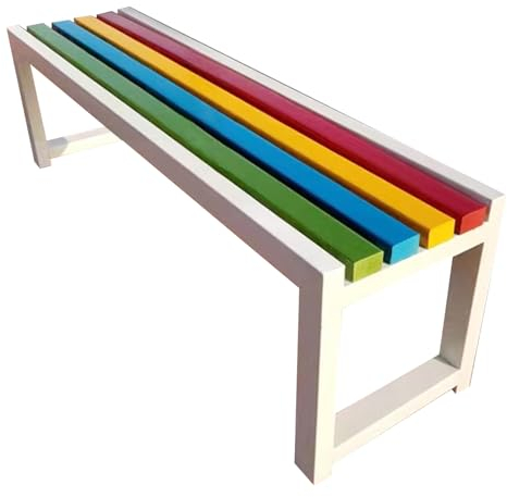 LYXXJRYBHD Gartenbank, Parkbank, Sitzbank Outdoor, Gute Tragfähigkeit, Gartenmöbel, Wetterbeständig, für Veranda, Garten, Hof(Color:White,Size:Large)