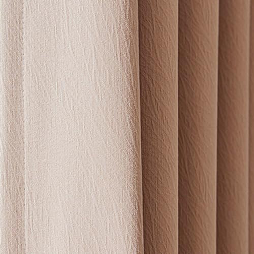 Gualiy Thermo Vorhänge 2er Set, Wohnzimmer Vorhänge Blickdicht mit Ösen Einfarbig Wohnzimmer Vorhang B 96 x H 160 cm Vorhang Lang Wohnzimmer, Rosa