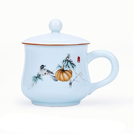 Tazas de café Taza de té, taza de leche Taza de café grande con asa 15.8Oz Taza de café gigante de cerámica Taza de café grande, taza de cerámica con tapa para café, té, 6 opciones para, café, sopa,