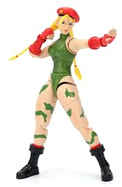 Jada Toys – Street Fighter II Cammy Action Figure - 1:12 Scale Collectible - Includes Interchangeable Heads, Hands, and Accessories - Ages 13+ - Classic Video Game Nostalgia