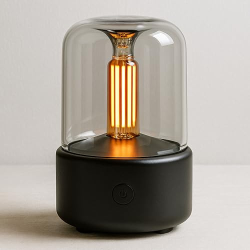 ALMA® Diffuseur & Humidificateur d'Aromathérapie à Lampe Aux Chandelles - Diffuseur d'Huiles Essentielles 120 ML – Humidificateur Ultrasonique à Brume Fraîche