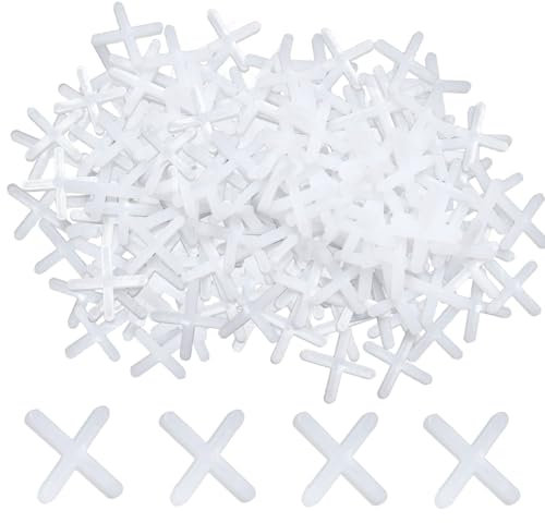 IGXX 500 Pezzi distanziatori per Piastrelle, distanziatori per Piastrelle da 4 mm, Piastrelle Decorative, distanziatori a Croce in plastica per Piastrelle da Parete e Pavimento