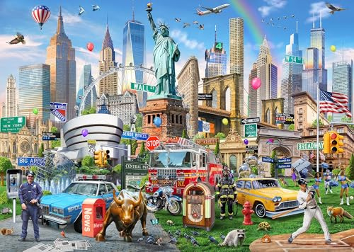 Jigsaw Puzzles for Adults 1000 Piece New York City 27.56 x 19.69 Inch Jigsaw Puzzle for Adults Educational Game 1000 Pieces New York Landmarks Puzzles for Adult