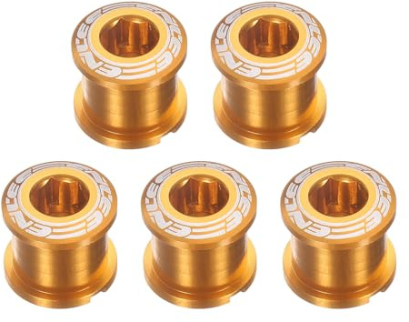 sourcing map Double Chain Ring Bolts Aluminum Alloy Bicycle Crankset Nut Chainwheel Screws for Road Bike Mountain Bike