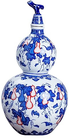 BESTOYARD Botella De Vino Vacía Azul y Blanca Recipiente Hermético Para Almacenar Vino Tarro De Cerámica Portátil Para Degustaciones Casa o Eventos Sociales