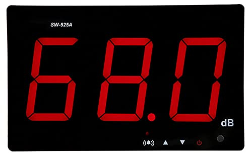 Xiuganpo Misuratore di Livello del Suono Digitale con Display LCD di Grandi Dimensioni, Misuratore di Rumore Sospeso 30 a 130 DB con Allarme, Misurazione del Rumore di Decibel