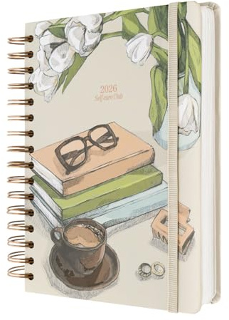 Kokonote - Agenda 2026 Journalier Self Care, une page par jour, Format A5 | Couverture Rigide, 14,8 x 21 cm, Planner | Agenda Professionnel 2026