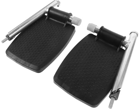 INOOMP Fußstützen klappbar und leicht tragbar Rollstuhl aus Metall und ABS Robuste mit ergonomischem Design für Rollstuhlnutzer mit Bewegungseinschränkungen