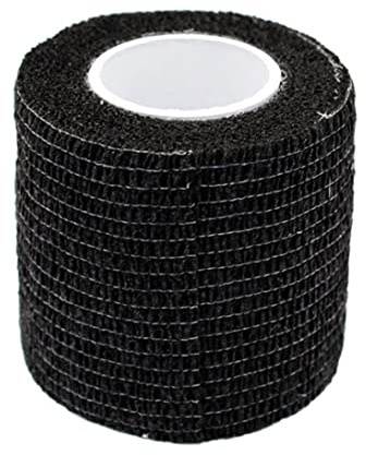 Envoltura autoadherente Cinta de vendaje elástica impermeable Envoltura atlética transpirable Negro 5x450 cm autoadherente, vendaje adhesivo, cinta, cohesivo, atlético