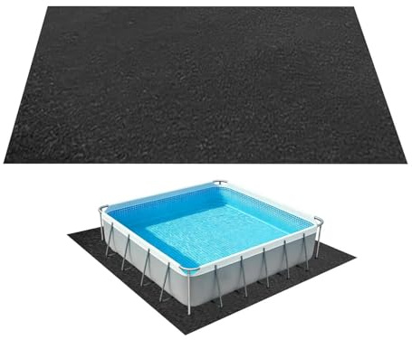 Scclcky Poolunterlage 3x3 M, UV-stabile & Reißfeste Pool Unterlage rutschfeste Pool Bodenschutzmatte Für Oberirdische Pools & Whirlpools, Outdoor Poolmatte, Rund/rechteckig