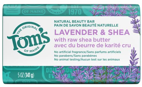 Tom's of Maine - Árbol natural del té de la lavanda del jabón de barra de la belleza - 5 oz.