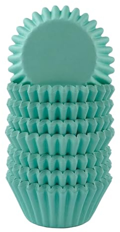 Miss Bakery's House® Mini-Muffinförmchen Standard - Ø 32 mm x 20 mm - Mint - 200 Stück - Papier-Backförmchen - für kleine Cupcakes, Muffins, Pralinen