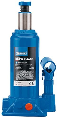 Draper 13066 BJ4-B Hydraulic Bottle Jack (4 Tonne), Blue