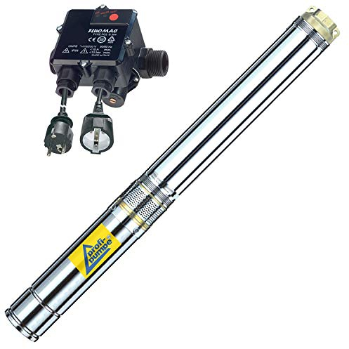 4 Zoll TAUCHPUMPE BRUNNENPUMPE BRUNNEN-Star 1500-5 mit Durchflusswächter FLUOMAC® verkabelt=Die Energie-Spar-TIEFBRUNNENPUMPE mit hoher Förderleistung und großem Druck