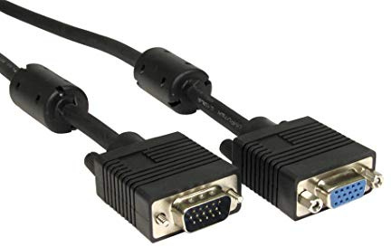 RS PRO Cavo VGA A VGA/maschio B VGA/femmina, 10 m PVC nero