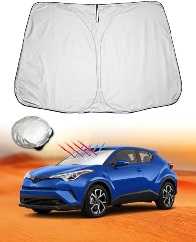 LFOTPP C-HR CHR Auto Sonnenschutz für Frontscheibe Innen, Windschutzscheibe Sonnenblende Faltbare Sonnenschutzfolie Zubehör