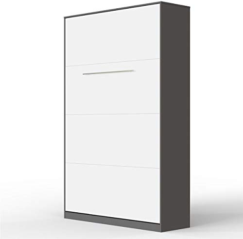 SMARTBett Skåpsäng, standard, antracit/vit, 120, vertikal