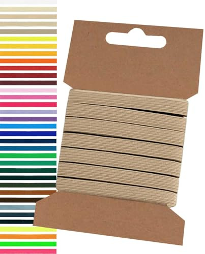 maDDma 5m Gummiband 6,6mm Gummilitze Wäschegummi elastisches Band Wäscheband Farbwahl