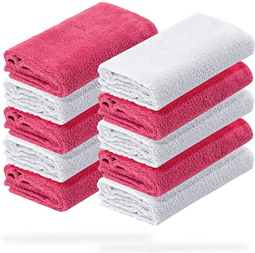 detailmate 10er Set Microfasertuch Ultra weich | Autopflege Zubehör - außen & innen | Lack Politur & Pflege, Innenraum, Felgen | Microfasertuch 40x40cm, 550 GSM - randlos & fusselfrei, ohne Kratzer